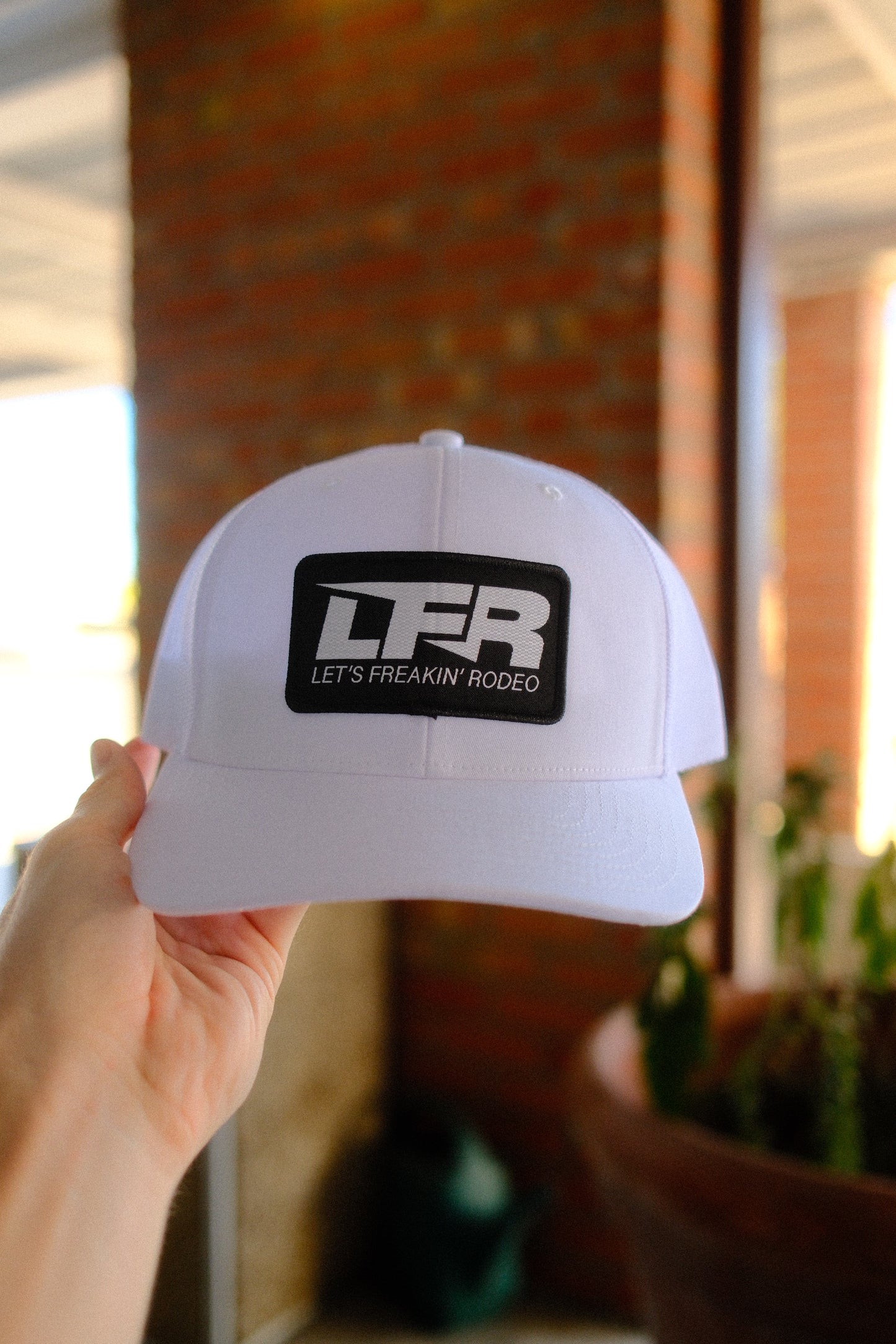 White LFR Lightning Patch Cap
