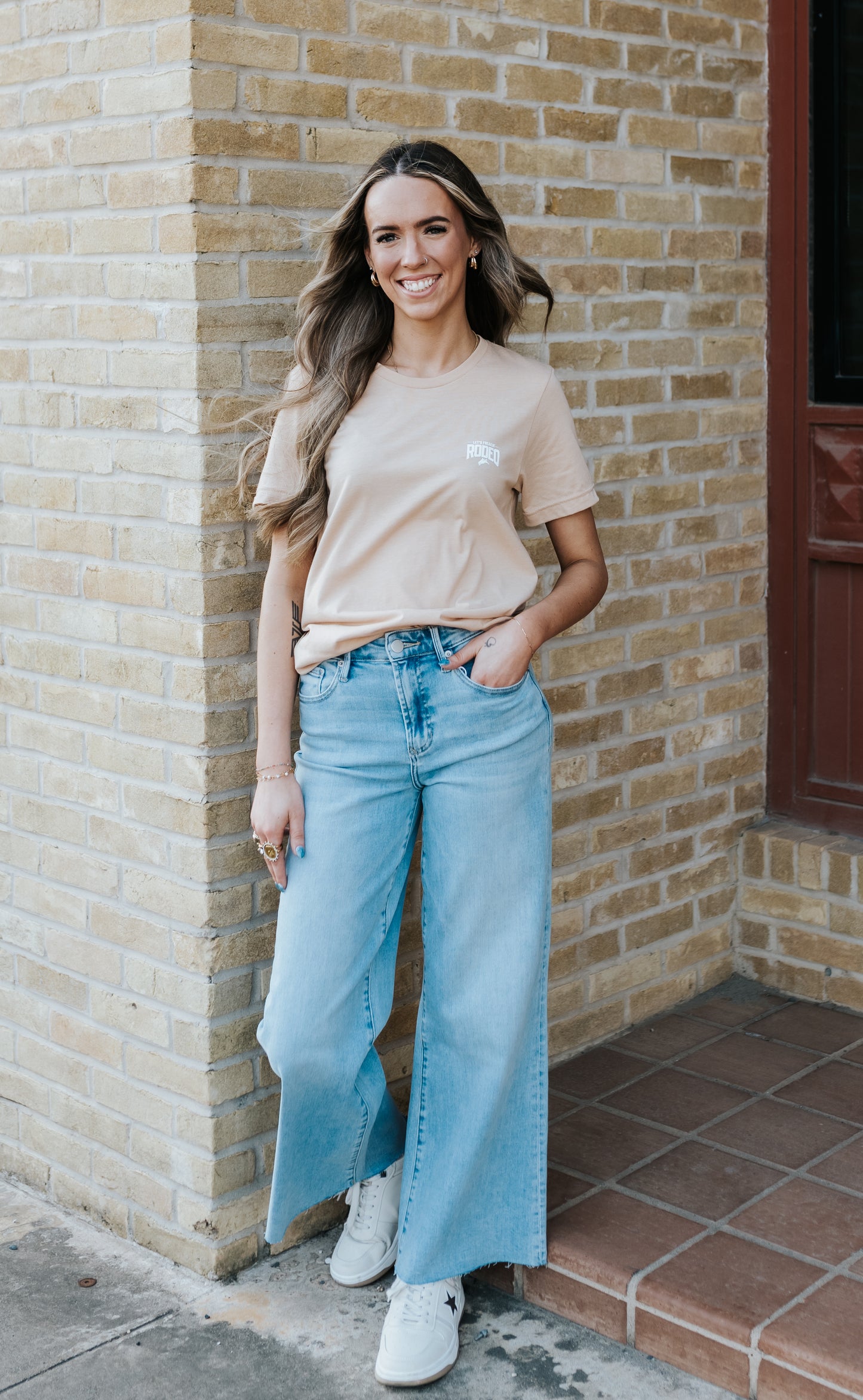 Khaki Simple Logo Tee