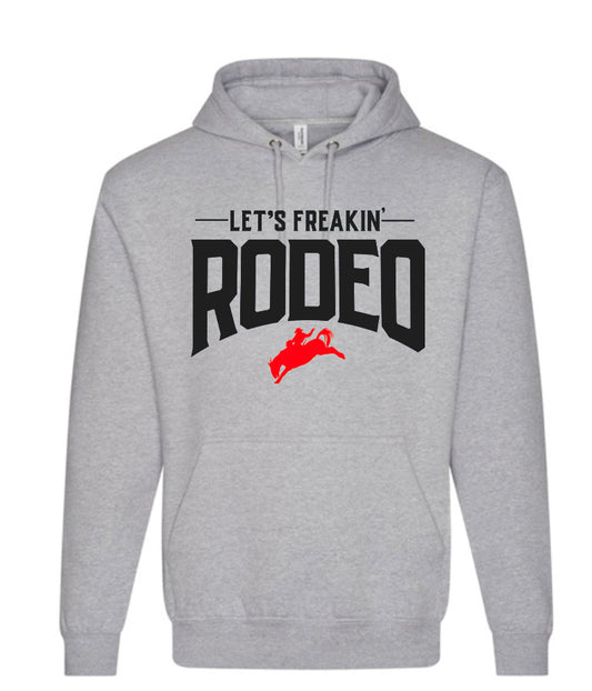 Let's Freakin' Rodeo Heather Grey Hoodie