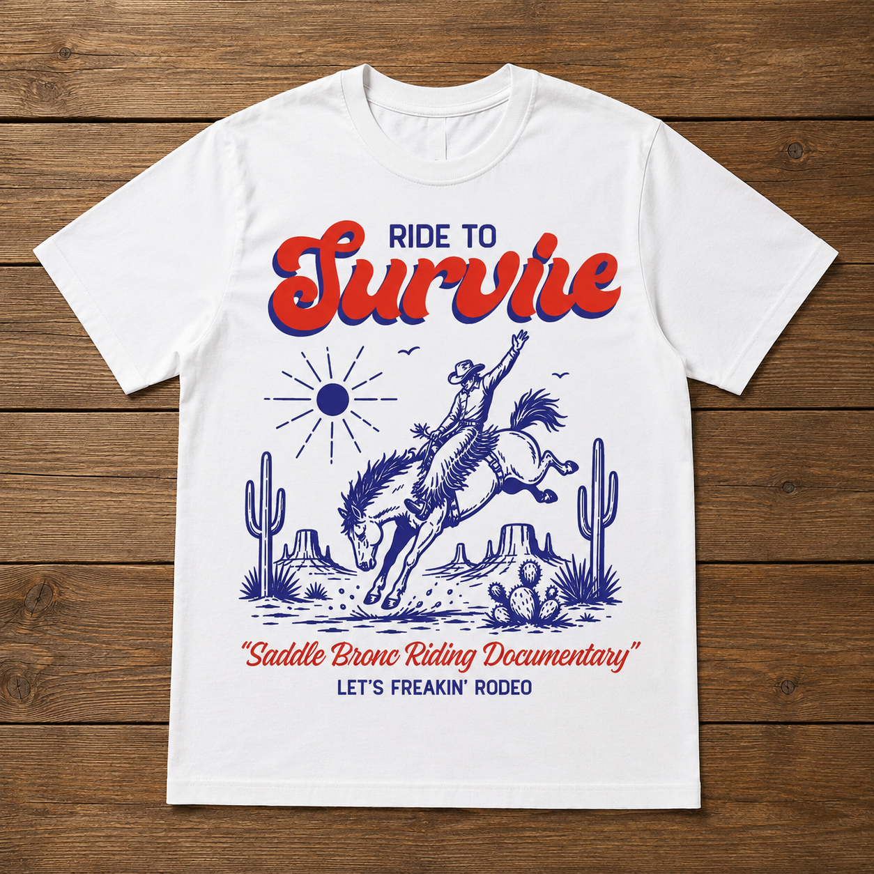 Ride To Survive Groovy Western Tee