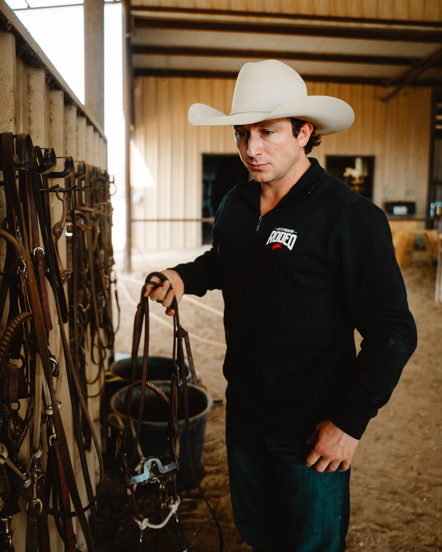 Let’s Freakin’ Rodeo Quarter Zip Pullover – Classic Western Performance Jacket