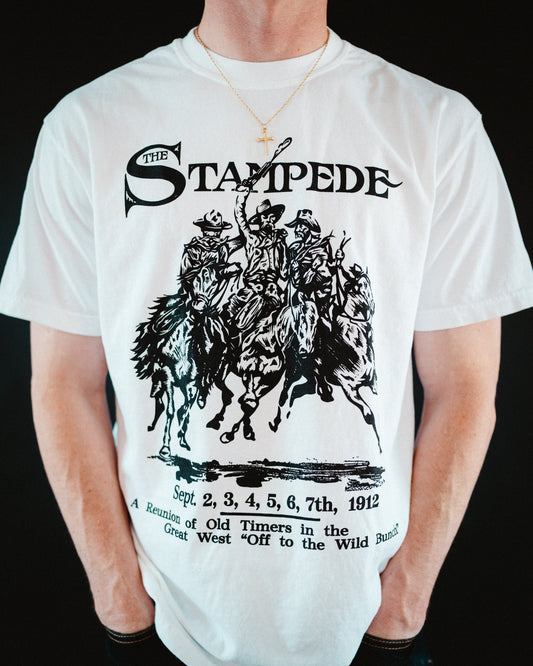 White "Stampede" Graphic Tee