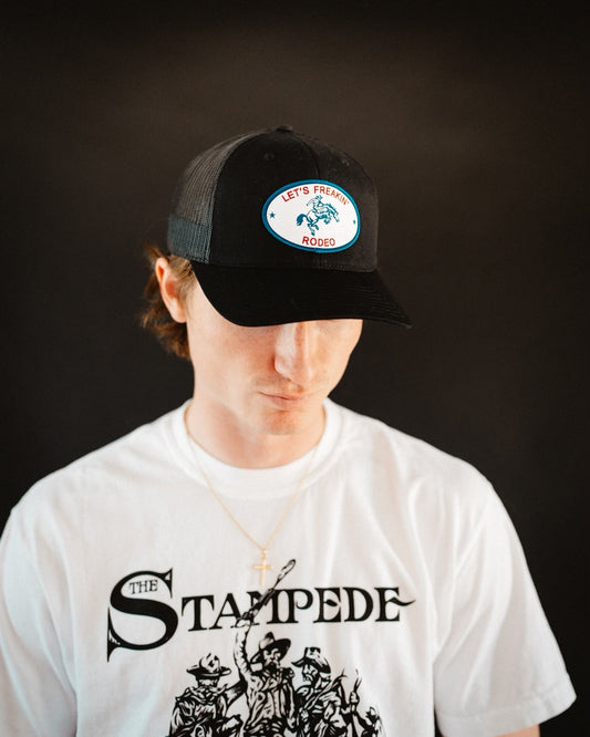 Navy Trim "Let's Freakin' Rodeo" Bronc Patch Cap