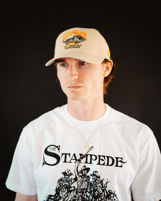 Khaki "Let's Freakin' Rodeo Association" Mountain Scene Cap
