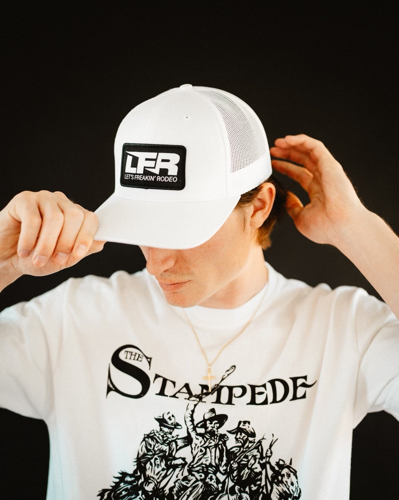 White LFR Lightning Patch Cap
