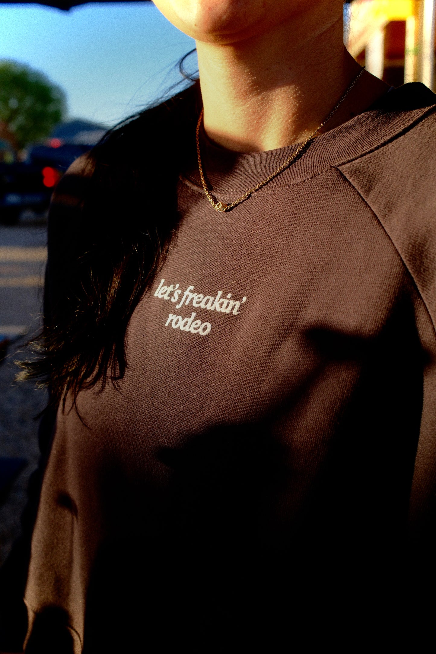 Charcoal Crop Crewneck