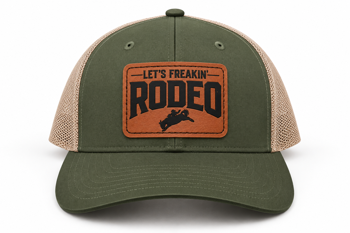 Classic Leather Patch Trucker Hat | Forest Green