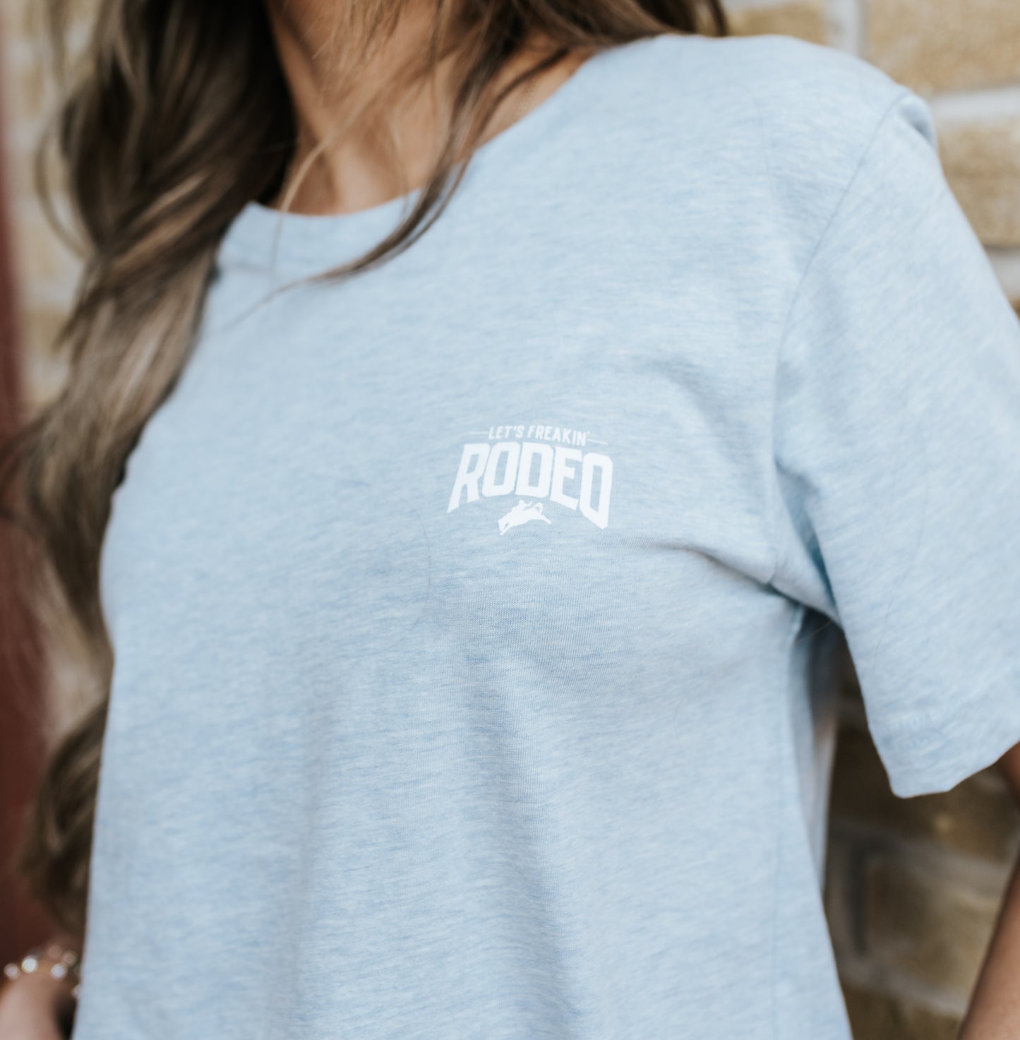 Light Blue Simple Logo Tee