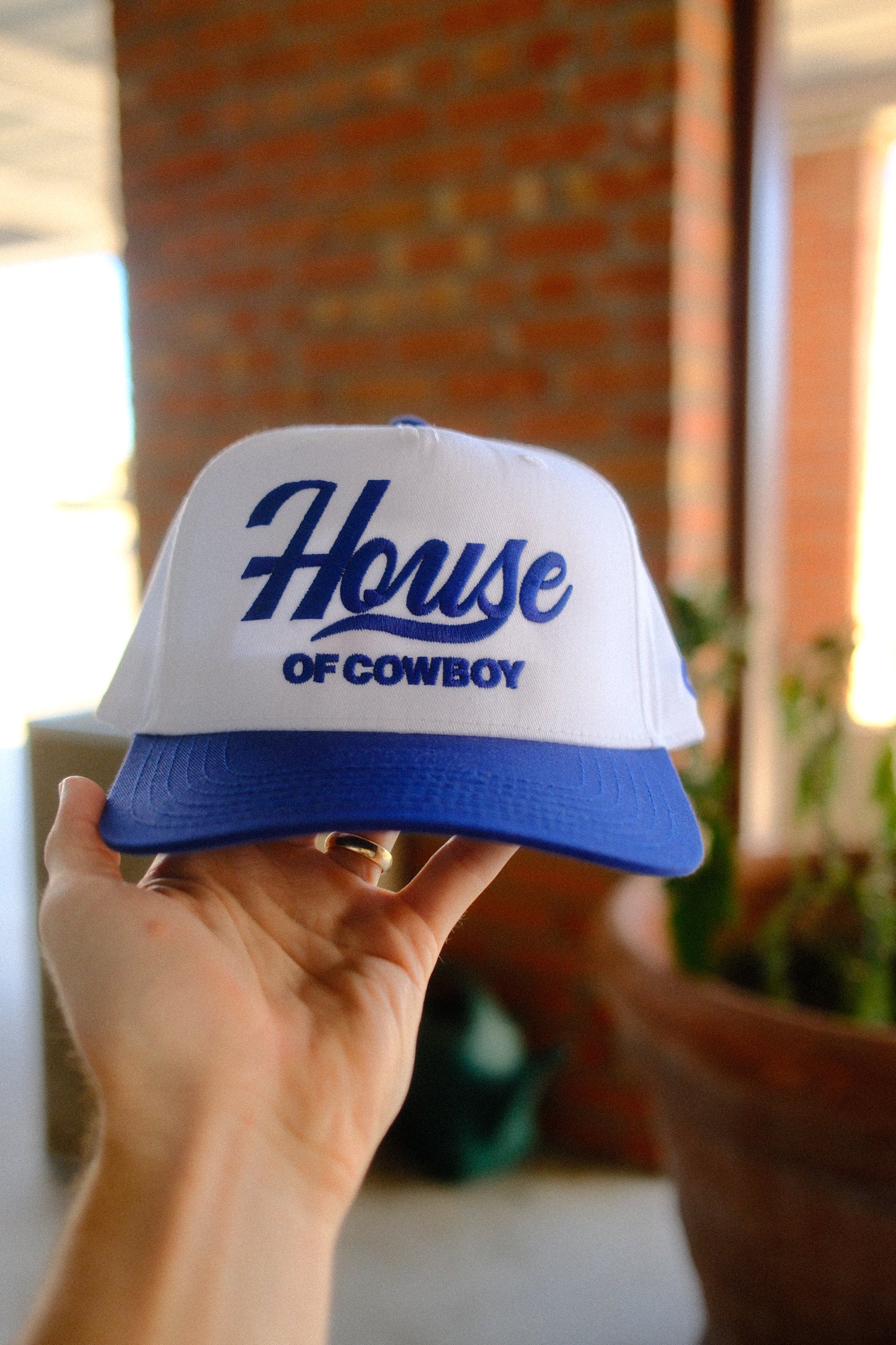 Blue House of Cowboy Cap