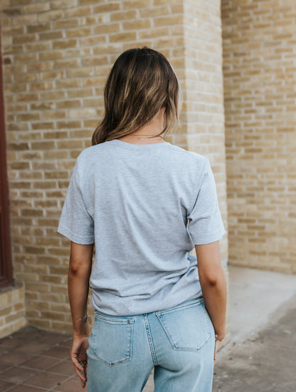 Grey Simple Logo Tee