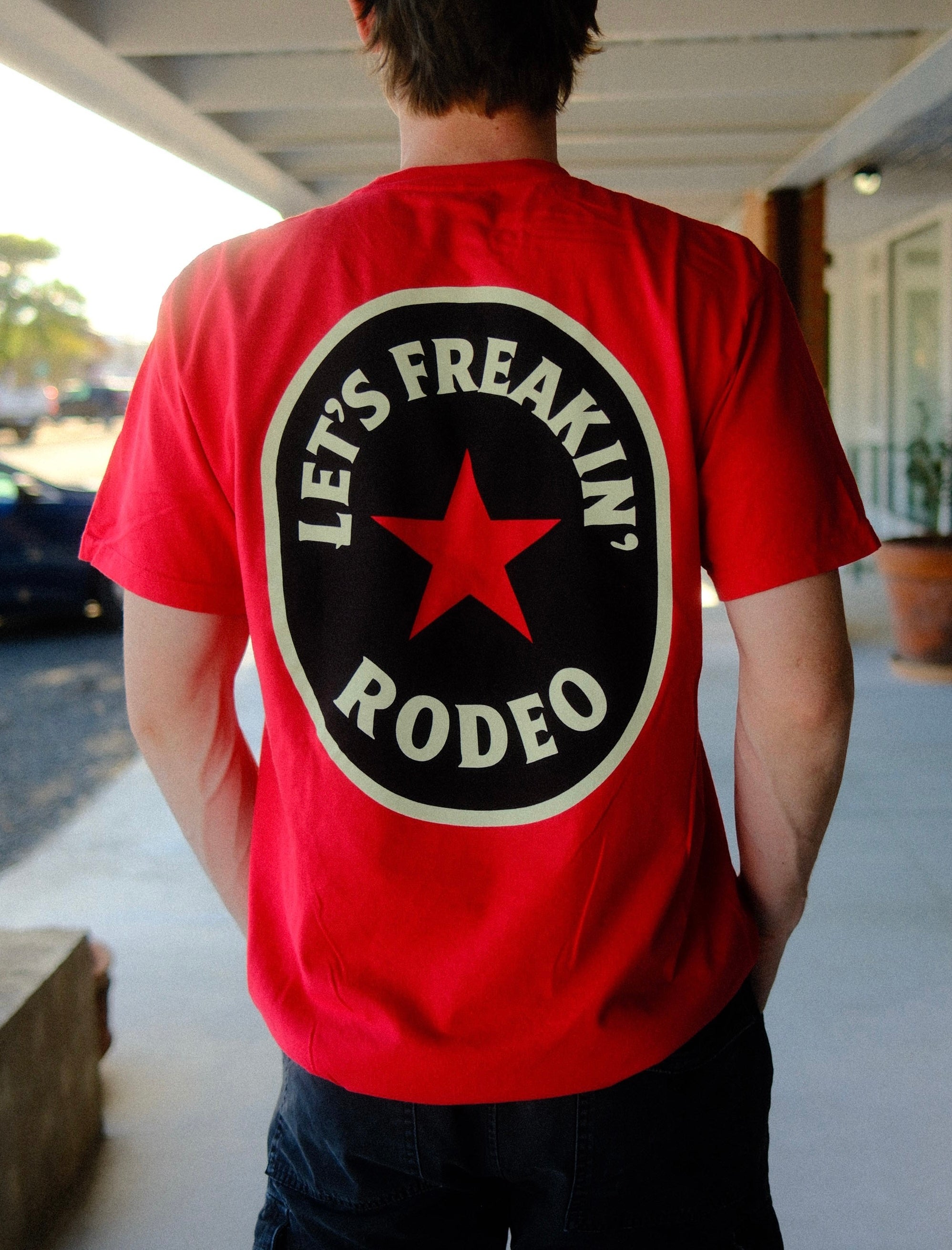Red Classic Tee (Cowboy Christmas Collection) – Let's Freakin' Rodeo