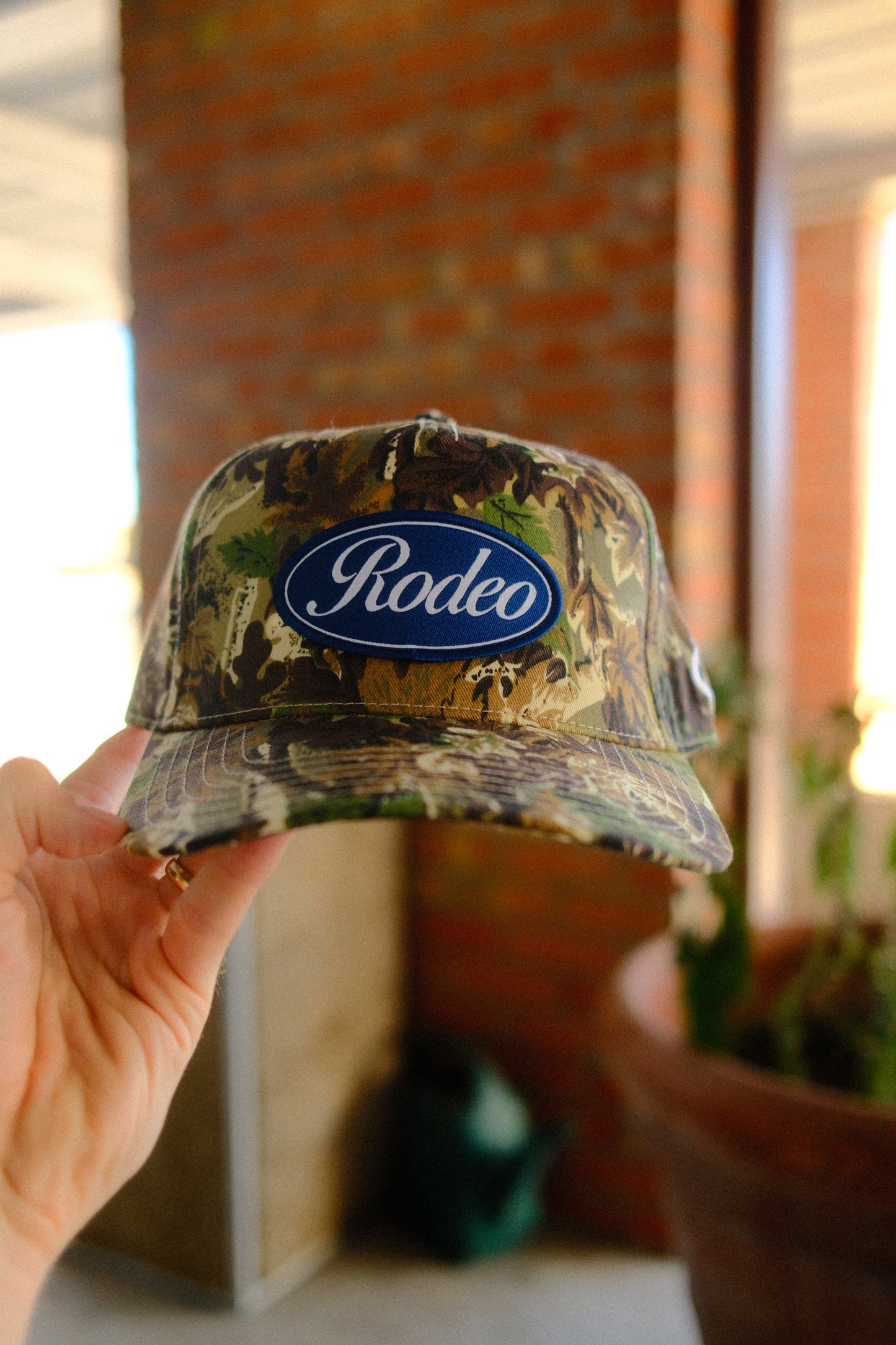 Camo "Rodeo" Oval Blue Patch Cap