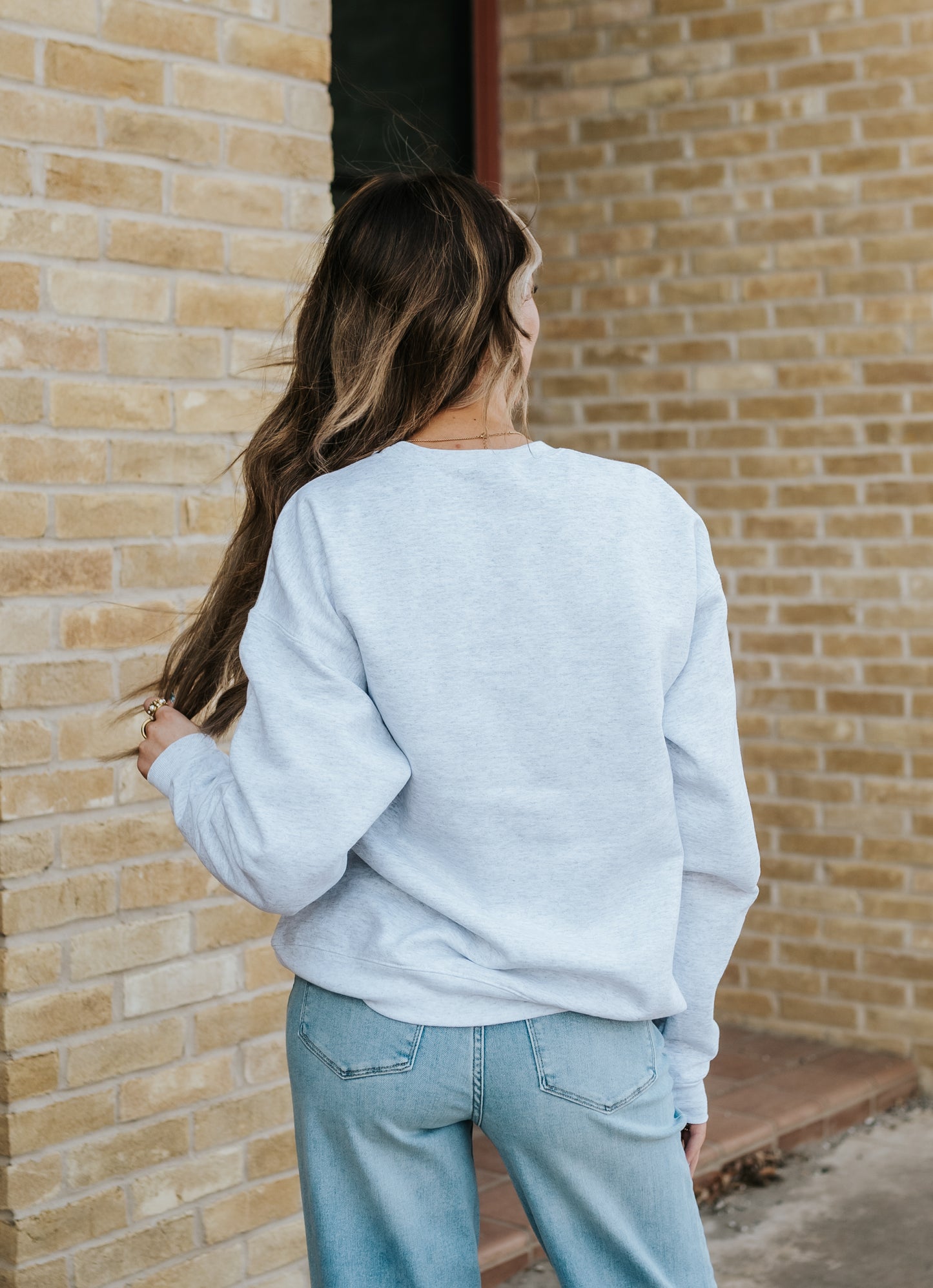 Heather Grey Pocket Logo Sweatshirt