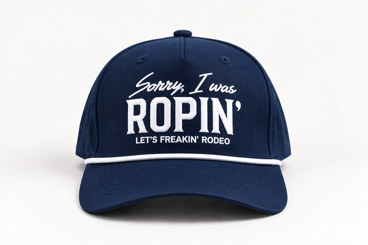 Sorry I was Ropin' Navy Rope Cap