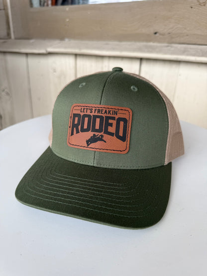 Classic Leather Patch Trucker Hat | Forest Green