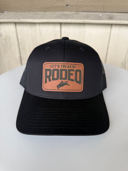 Classic Leather Patch Trucker Hat | Black