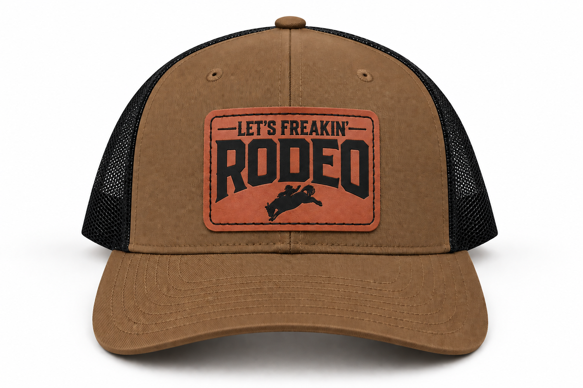 Classic Leather Patch Trucker Hat | Tan