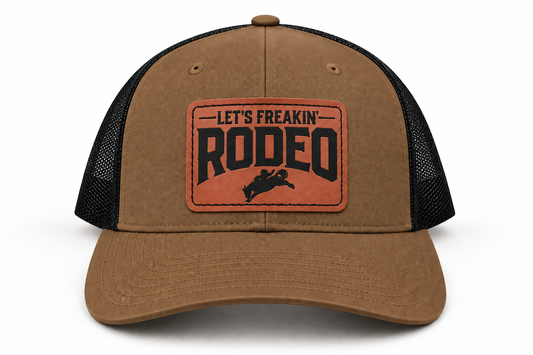 Classic Leather Patch Trucker Hat | Tan