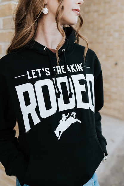 Let's Freakin' Rodeo Black Hoodie