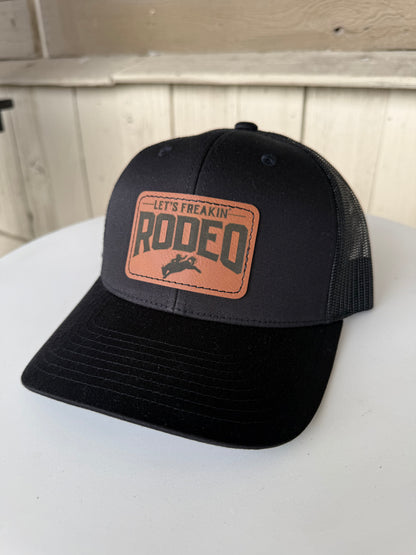 Classic Leather Patch Trucker Hat | Black