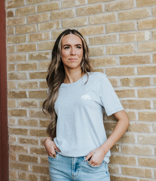 Light Blue Simple Logo Tee