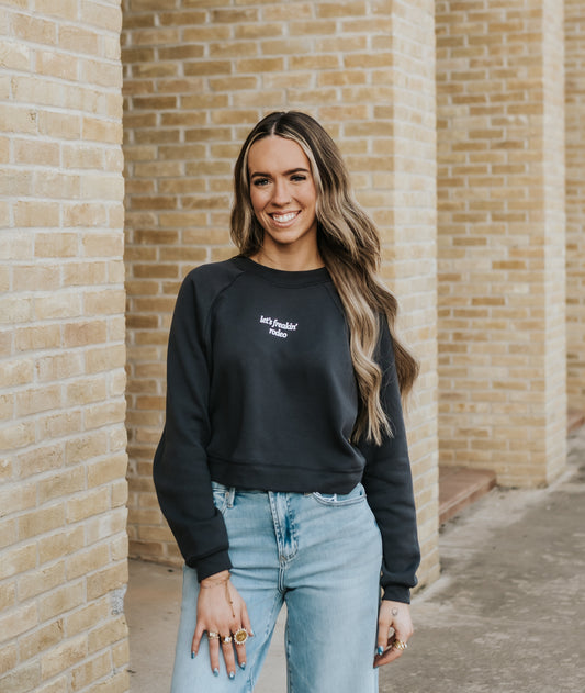 Charcoal Crop Crewneck