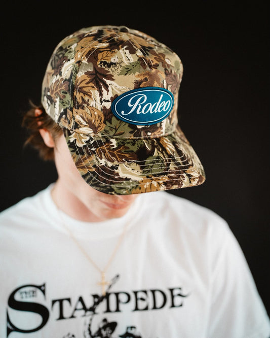 Camo "Rodeo" Oval Blue Patch Cap