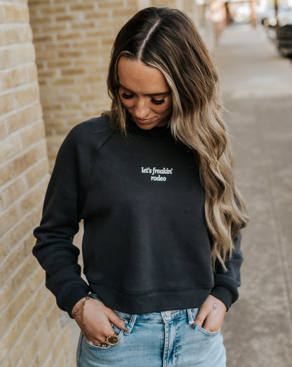 Charcoal Crop Crewneck