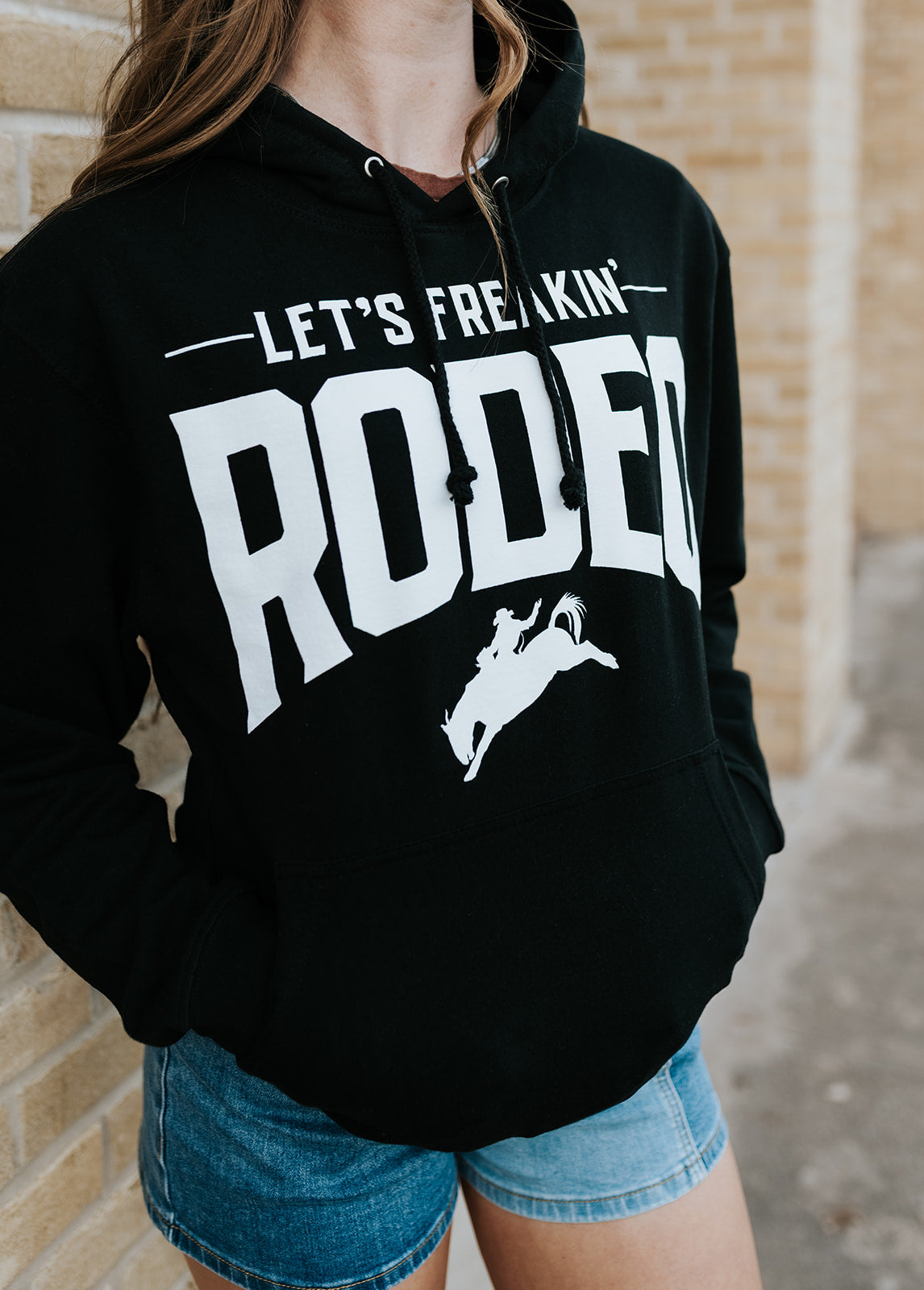 Let's Freakin' Rodeo Black Hoodie