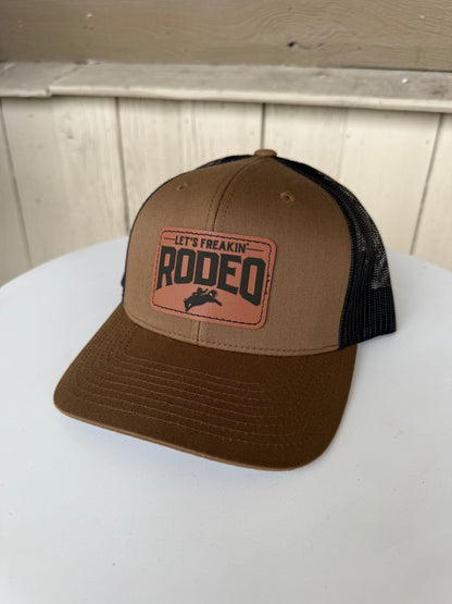 Classic Leather Patch Trucker Hat | Tan
