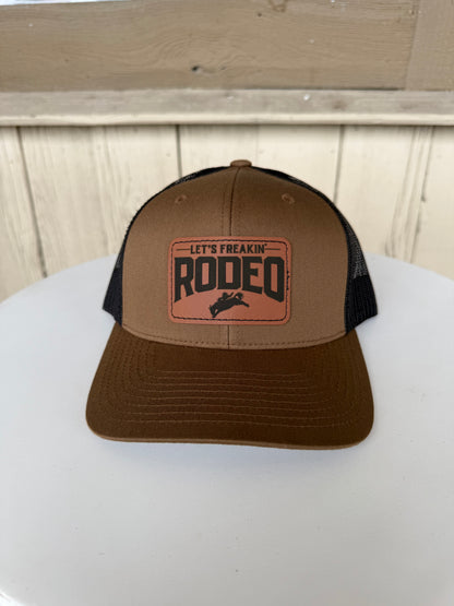 Classic Leather Patch Trucker Hat | Tan