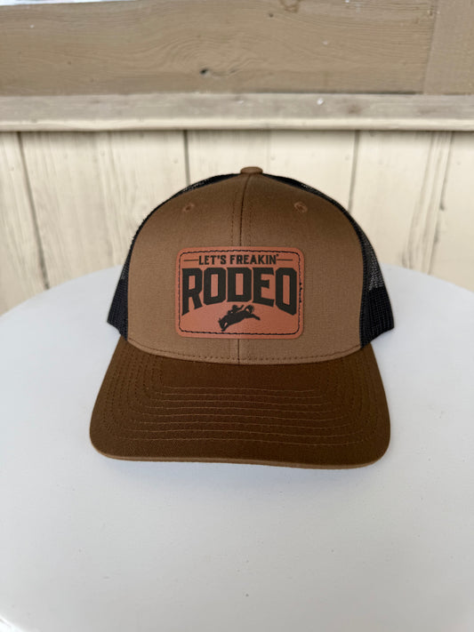 Classic Leather Patch Trucker Hat | Tan