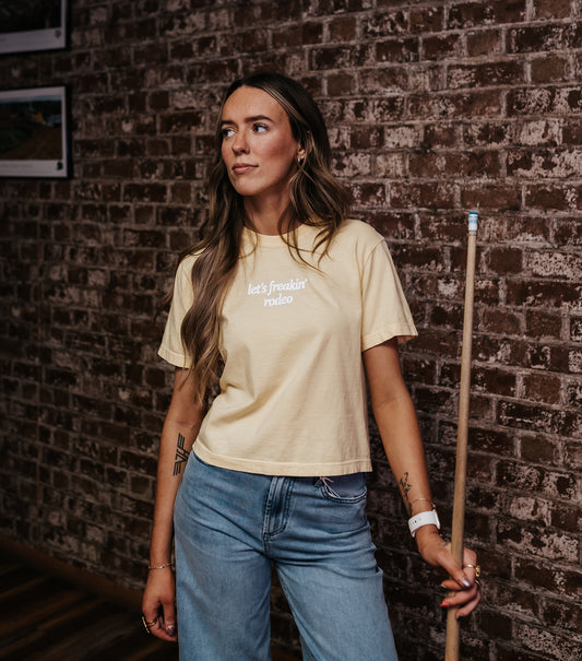 Boxy Minimal Womens Tee (Yellow)
