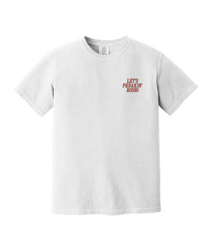 White "Let's Freakin' Rodeo" Bronc Graphic Tee