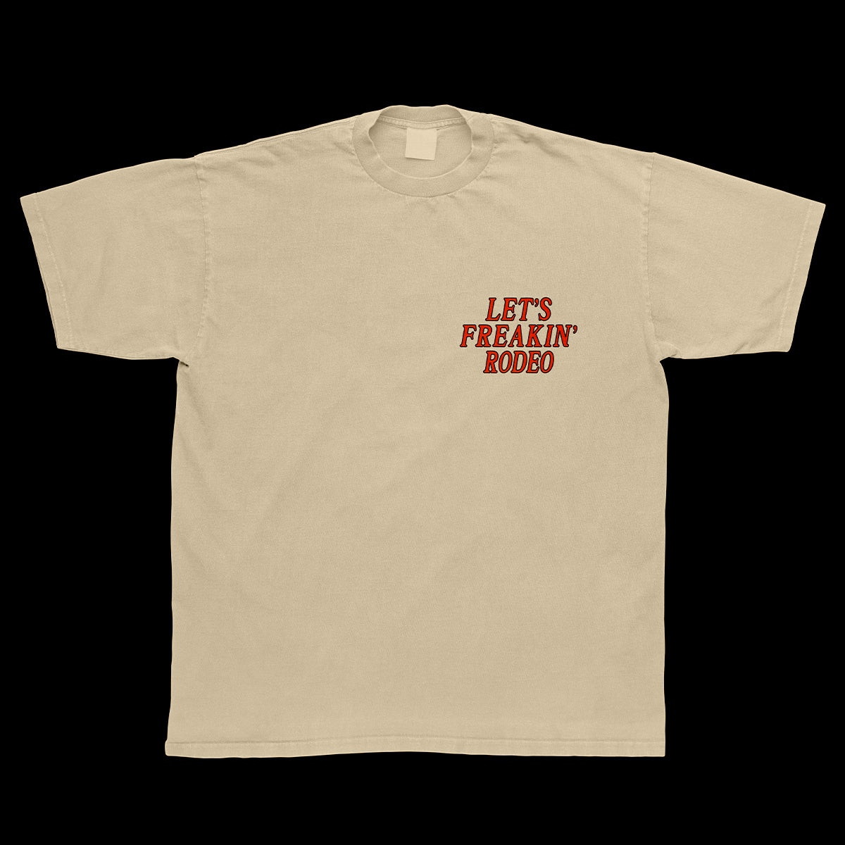 Cream "Let's Freakin' Rodeo" Bronc Graphic Tee