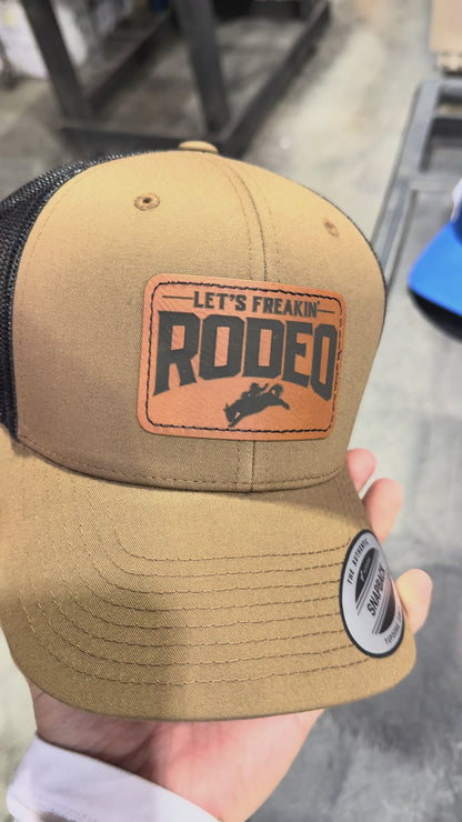 Classic Leather Patch Trucker Hat | Tan