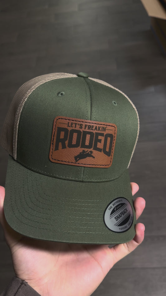 Classic Leather Patch Trucker Hat | Forest Green